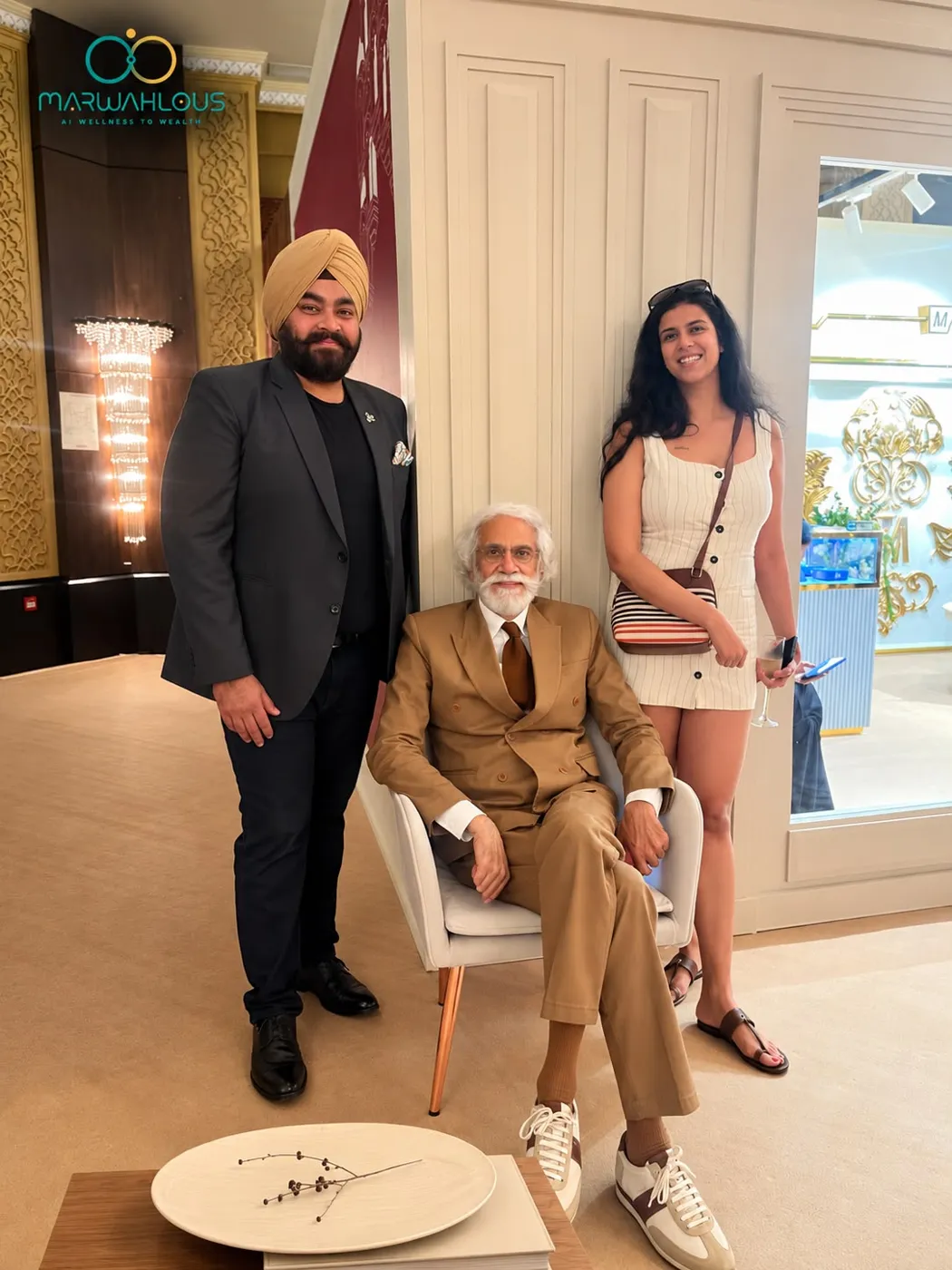 Dr. Ravineet Singh Marwah at work: At a luxury design showroom